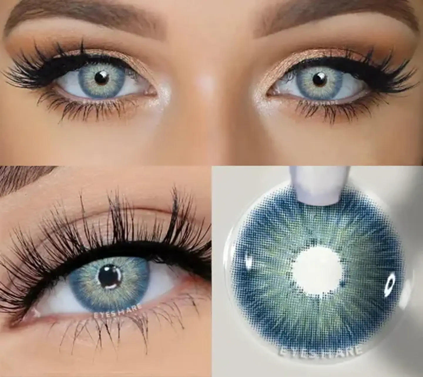 Lentes De Contacto Natural Pattaya Blue Líquido Y Estuche 2
