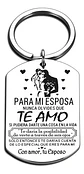 Llavero Regalo San Valentín Enamorados Esposa + Bolsa Joyas - Miniatura 1