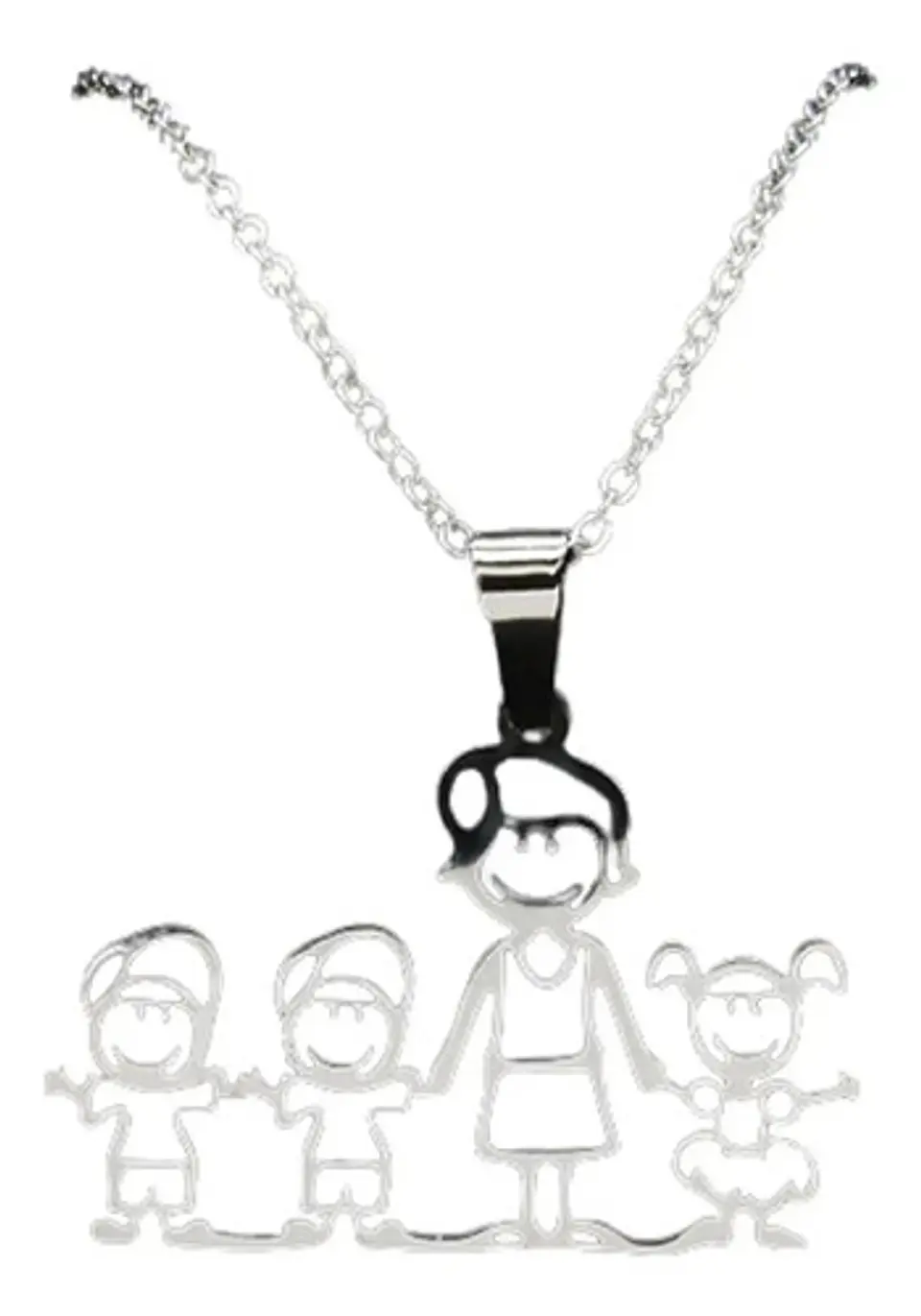 Collar Familia Mamá Hijos Hija + Caja Regalo Joyas 1
