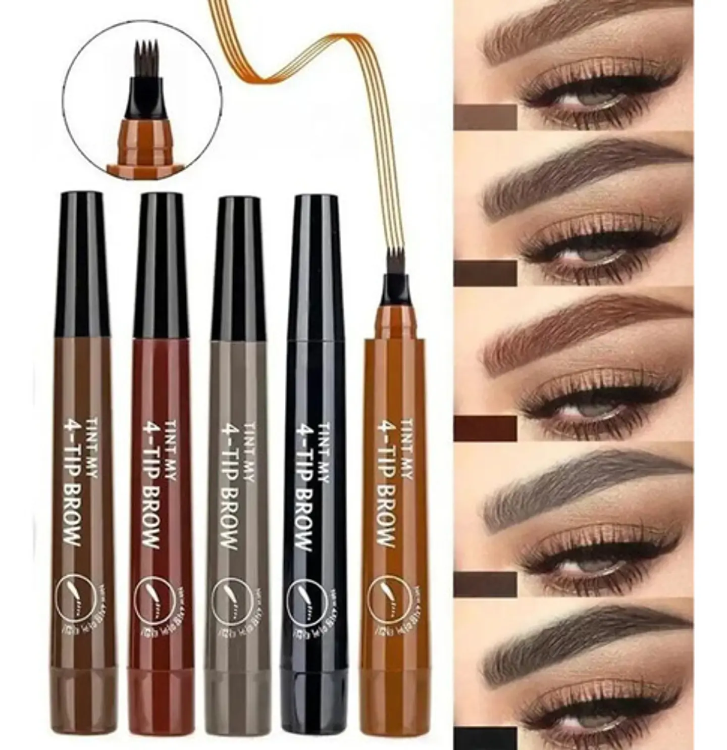 Lápiz Cejas X2 Impermeable Microblading 24 Horas Maquillaje 5