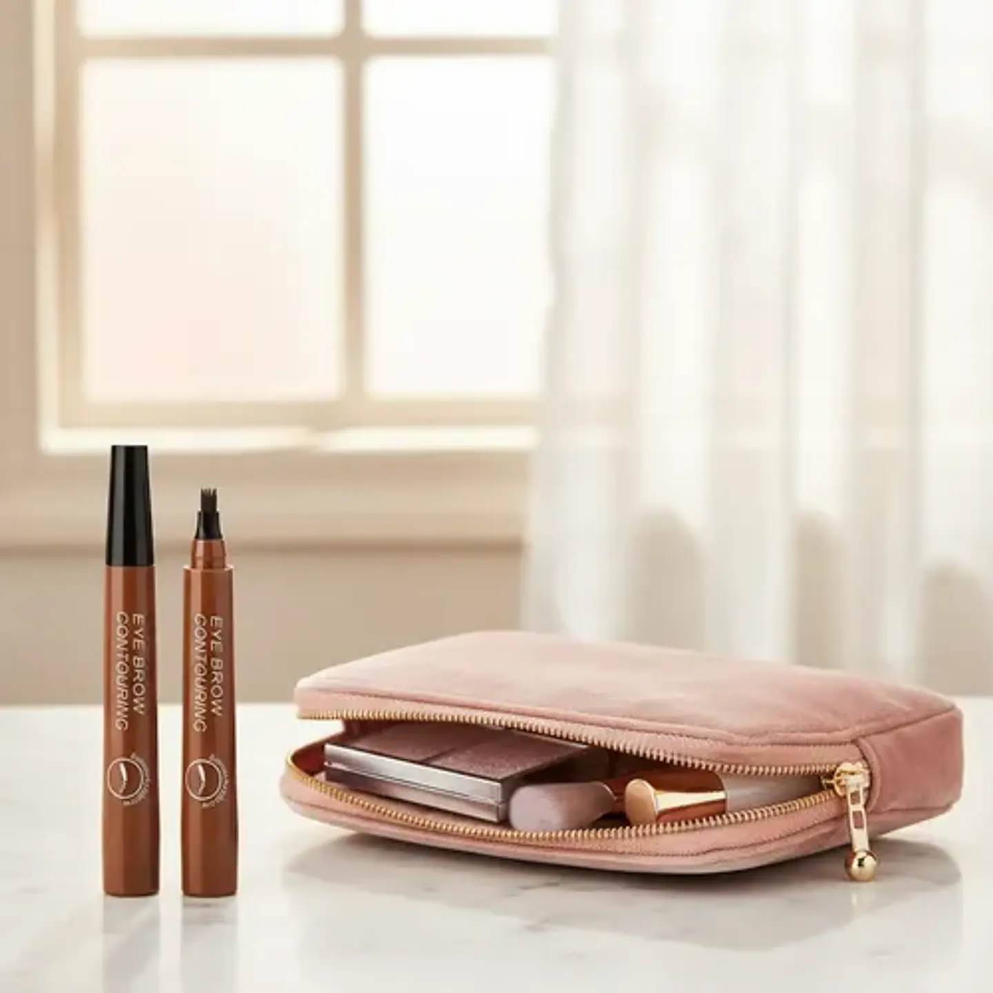 Lápiz Cejas X2 Impermeable Microblading 24 Horas Maquillaje 16