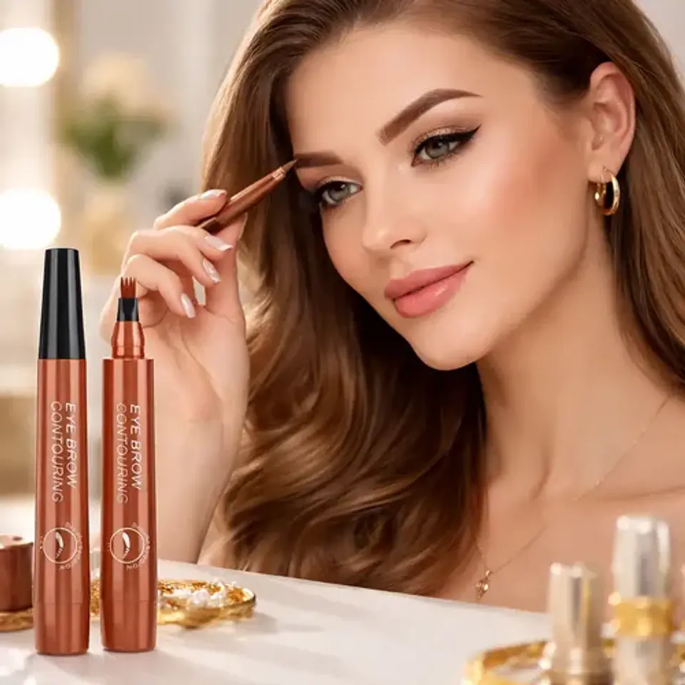 Lápiz Cejas X2 Impermeable Microblading 24 Horas Maquillaje 22