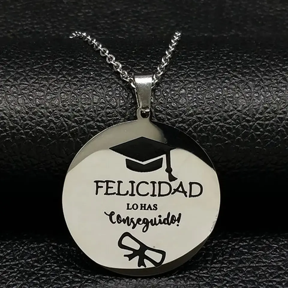 Cadena Y Colgante Licenciatura Graduación + Caja Regalo 2