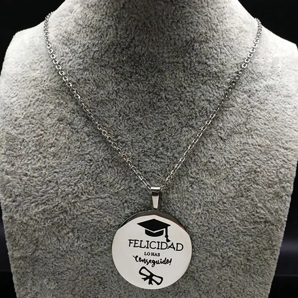 Cadena Y Colgante Licenciatura Graduación + Caja Regalo 5
