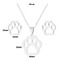 Conjunto Pata Perro Gato Cadena Colgante Aros + Caja Regalo  - Miniatura 3