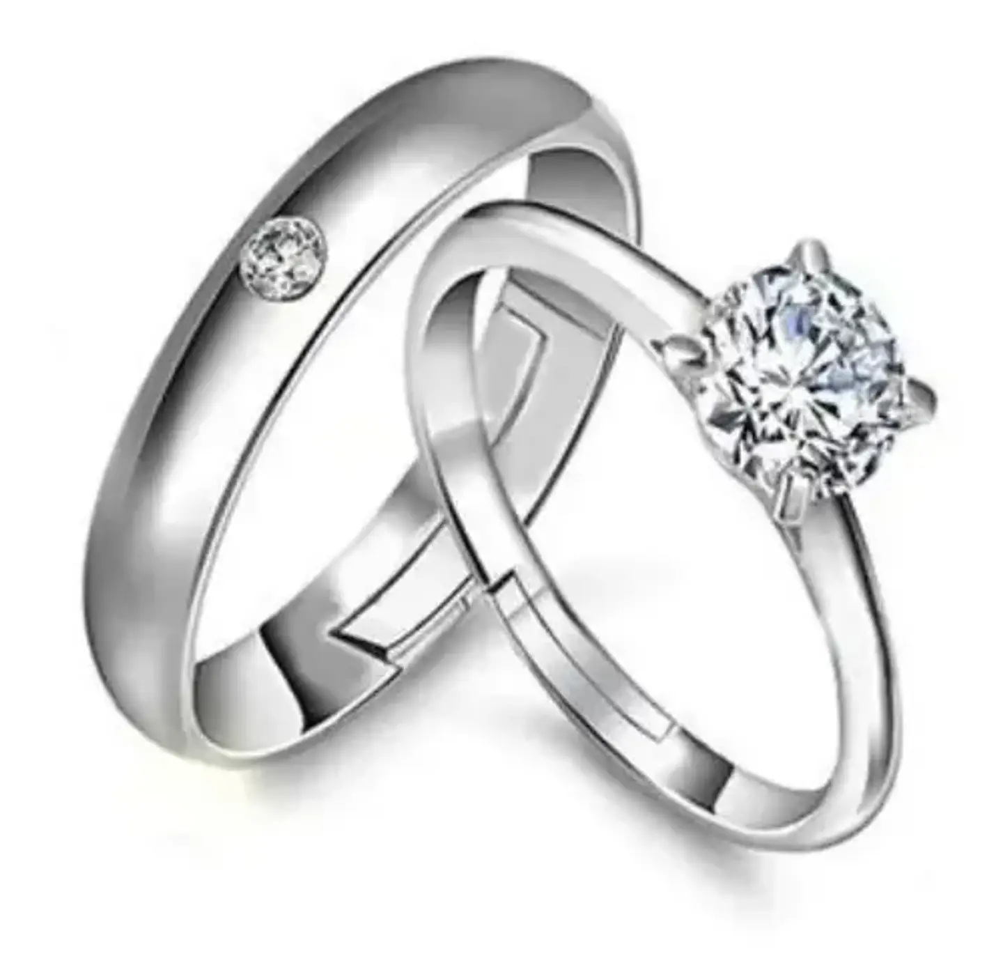 Anillos Compromiso Ajustables + Caja Regalo Joyas A102 1