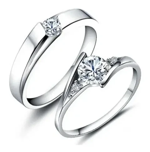 Anillos Compromiso Ajustable San Valentin + Caja Regalo Joya