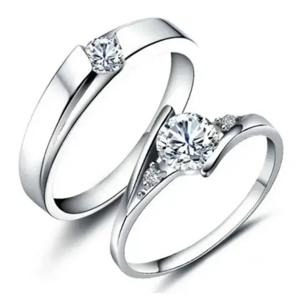 Anillos Compromiso Ajustable San Valentin + Caja Regalo Joya 1