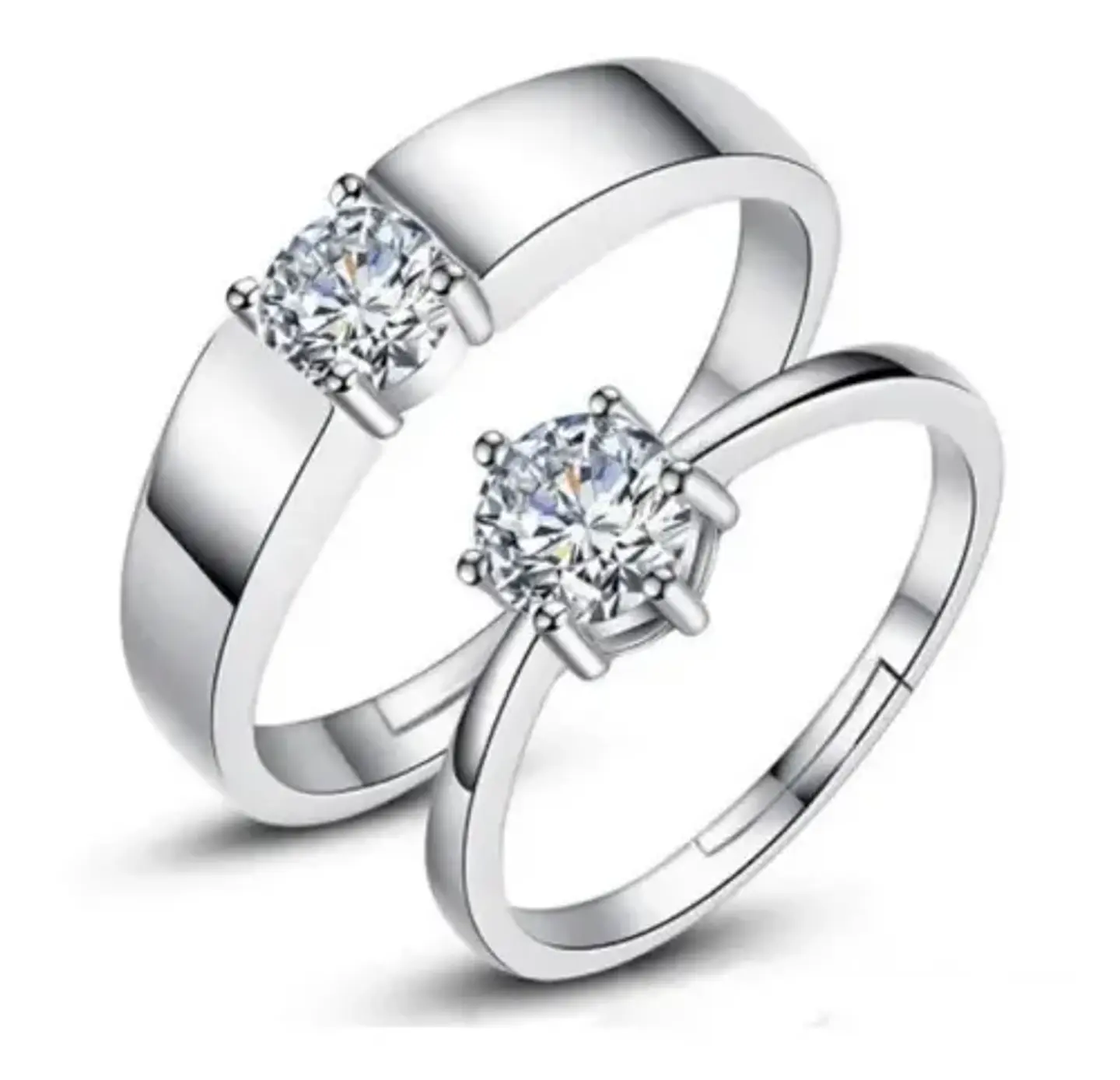 Anillos Compromiso Ajustables + Caja Regalo Joyas A104 1