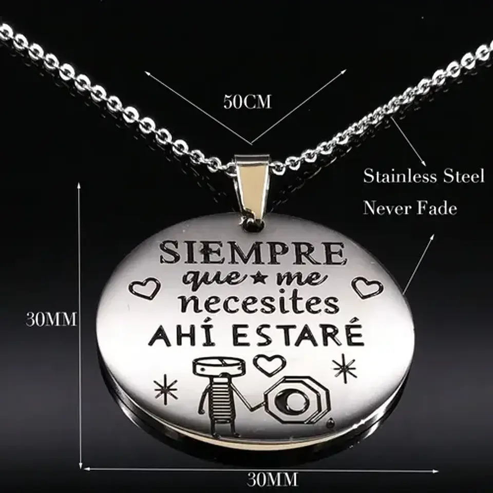 Collar Cadena Dije Regalo Amor Amigos Familia + Caja Joyas 3