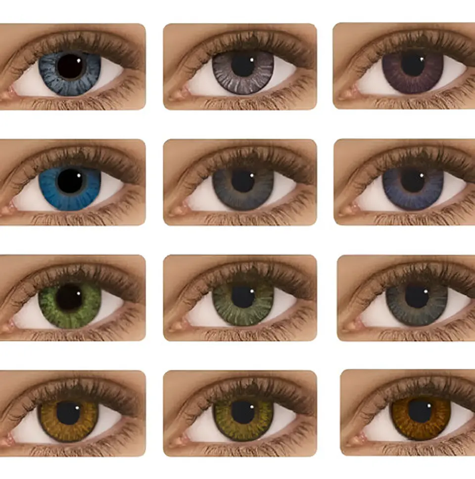 Lentes De Contacto Natural Tricolor Halloween Cosplay Anime  11