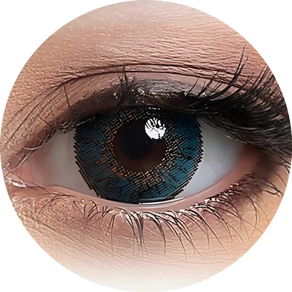 Lentes De Contacto Natural Tricolor Halloween Cosplay Anime  45