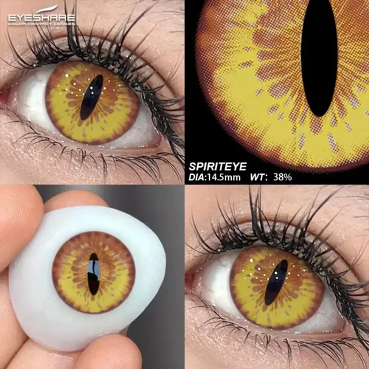 Lentes De Contacto Natural Tricolor Halloween Cosplay Anime  88
