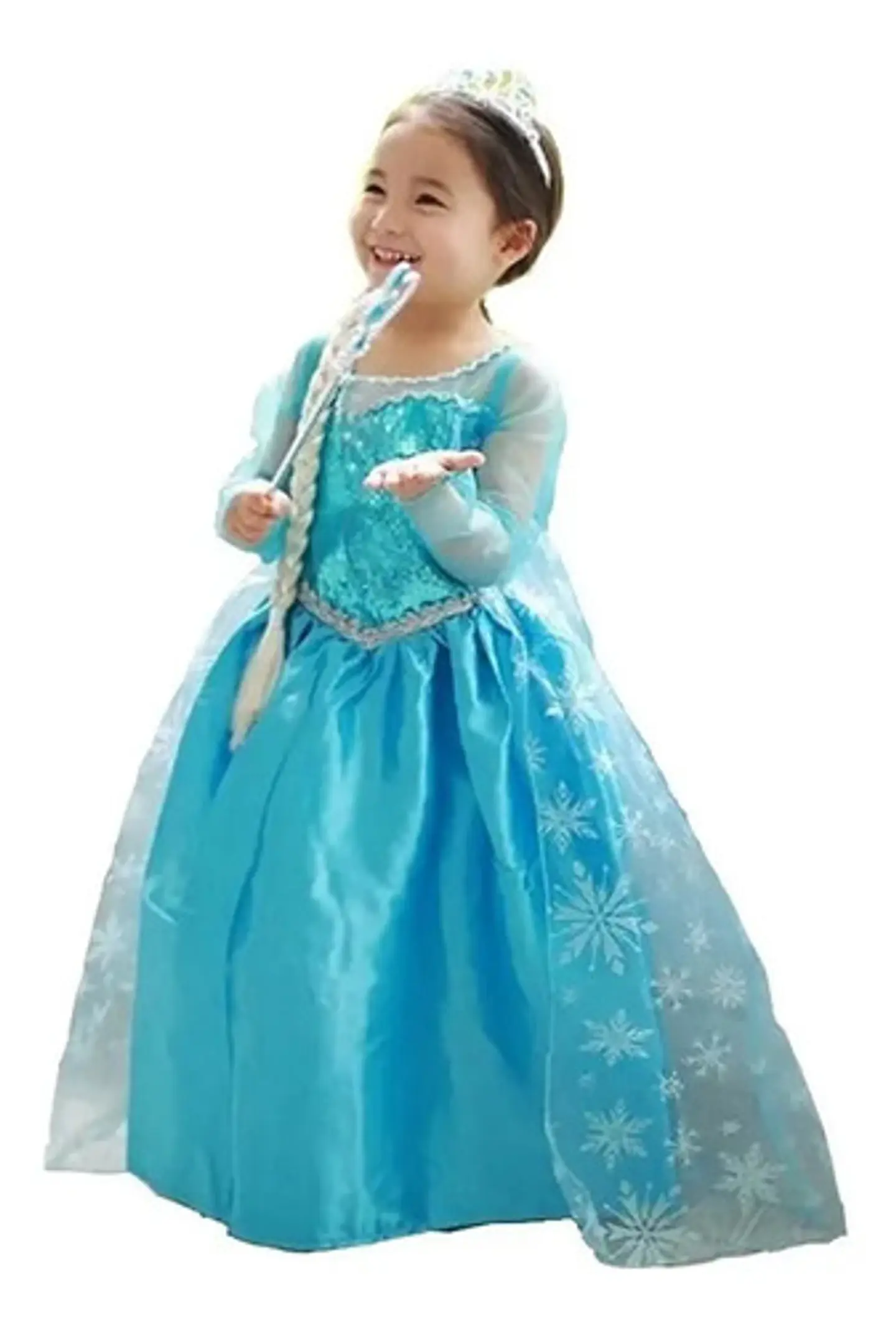 Disfraz Elsa Frozen Niña Incluye Corona Y Varita 2