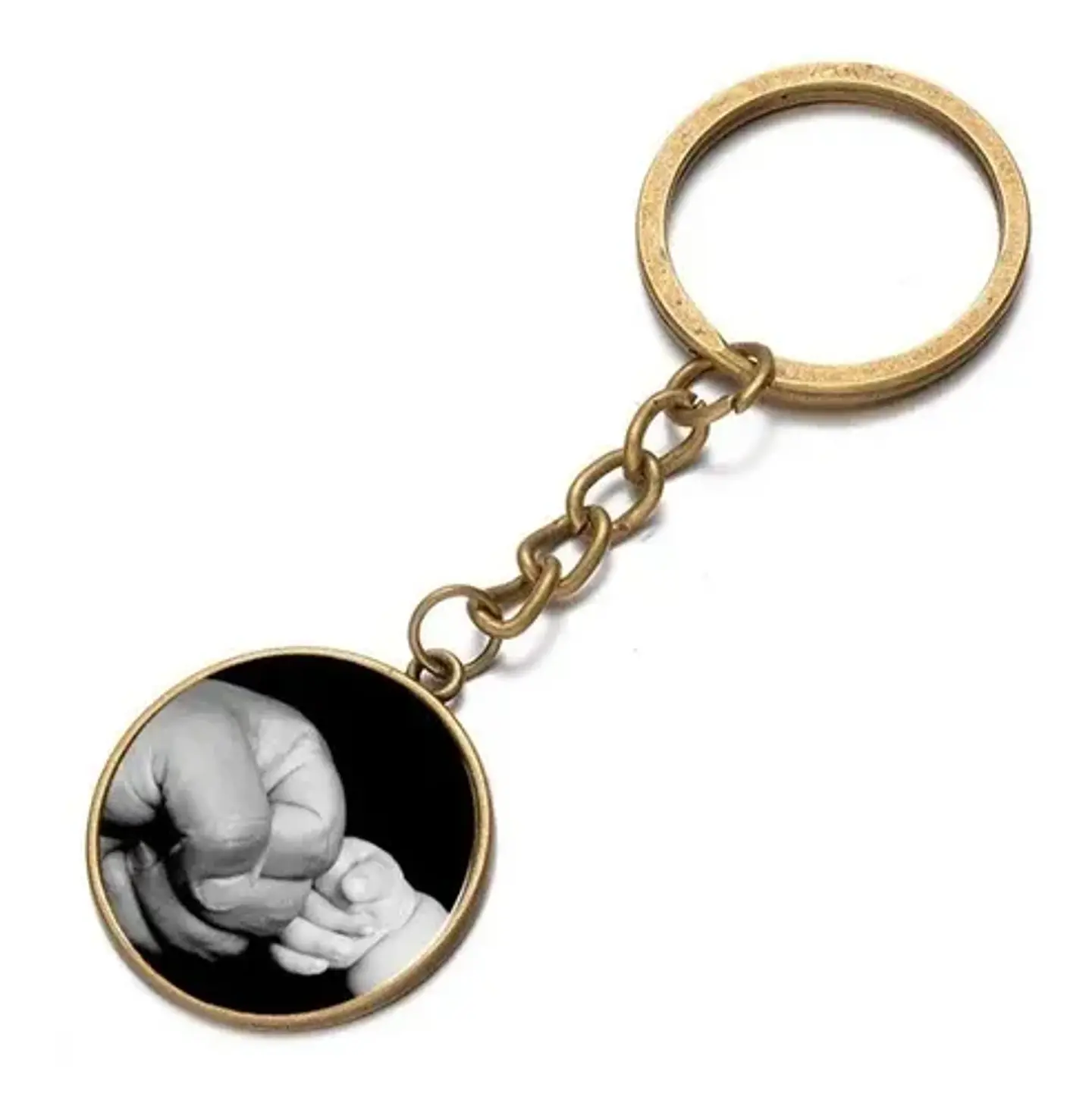 Llavero Padre E Hijo Día Papá + Bolsa Terciopelo Regalo 1