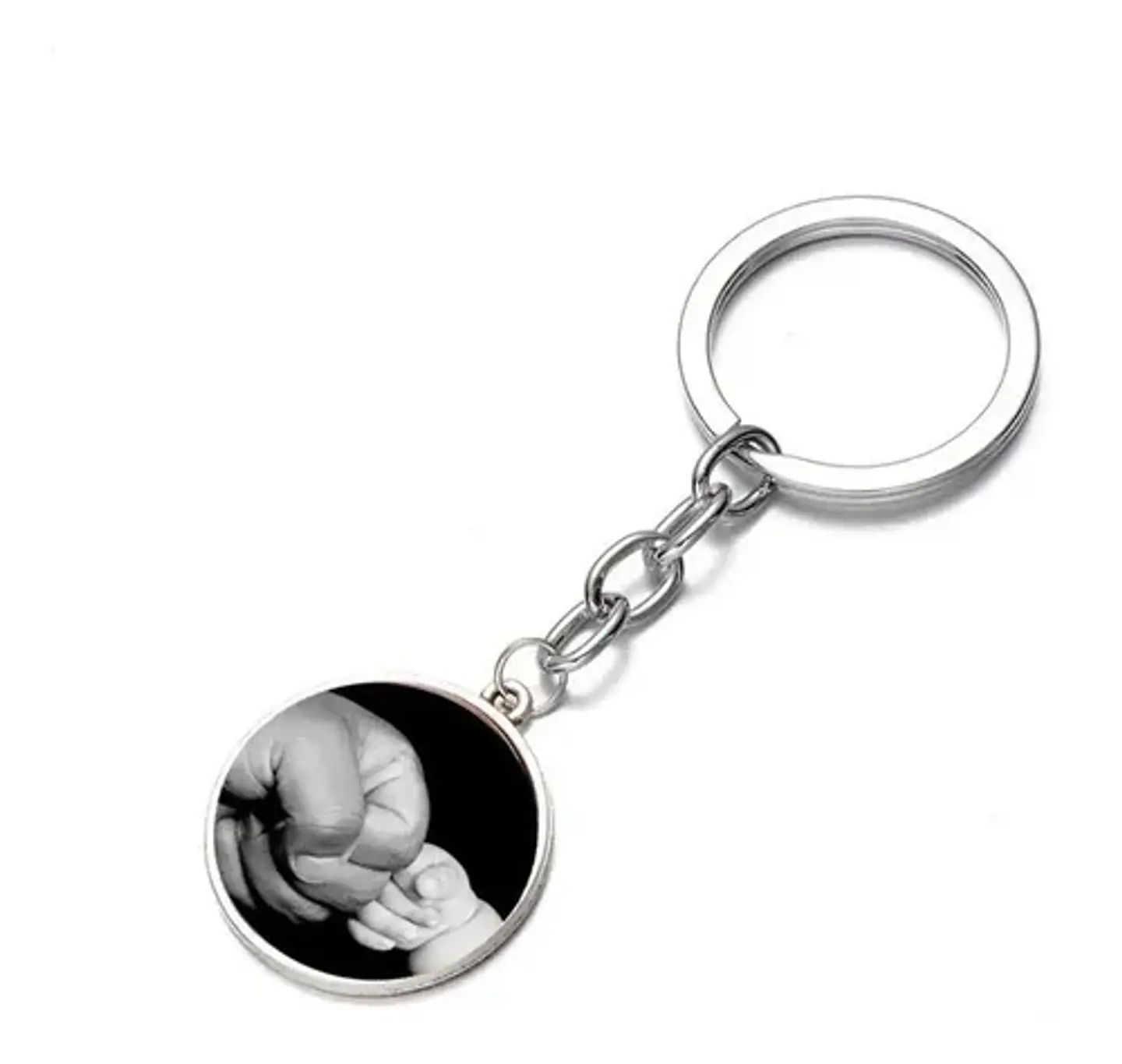 Llavero Padre E Hijo Día Papá + Bolsa Terciopelo Regalo 4