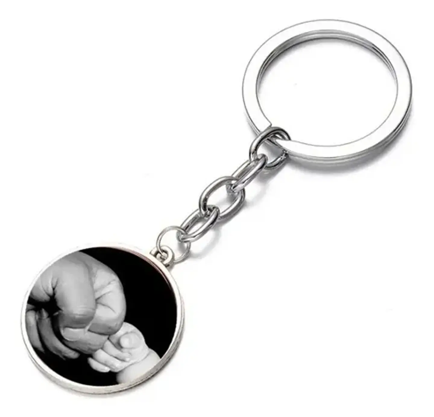 Llavero Padre E Hijo Día Papá + Bolsa Terciopelo Regalo 5