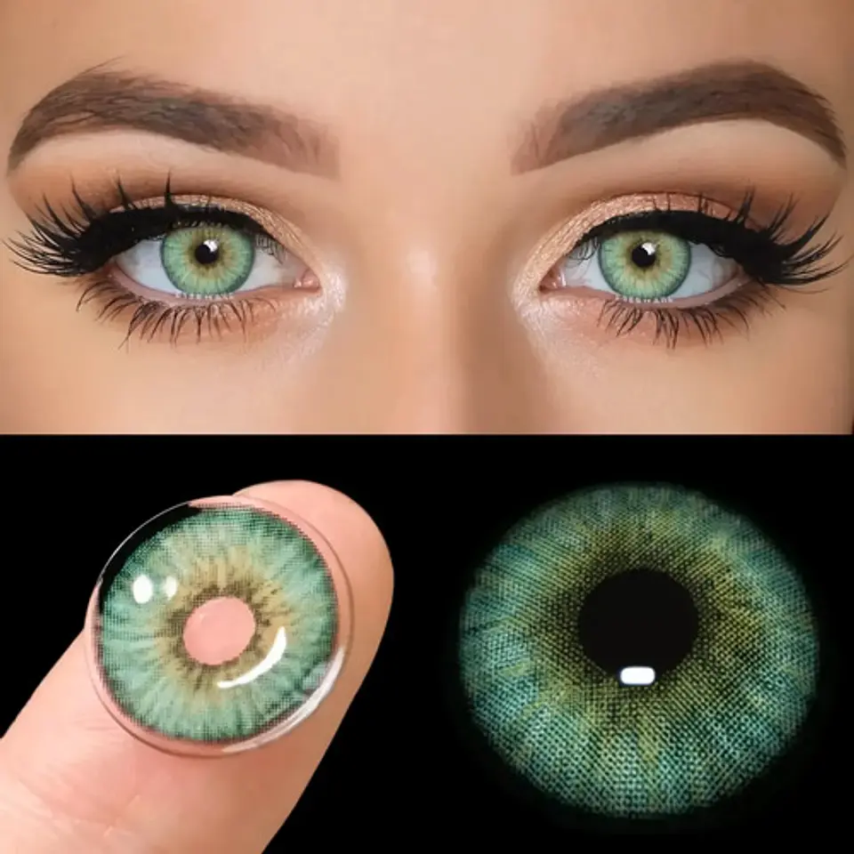 Lentes De Contacto Naturales Estonia Green Líquido Y Estuche 3