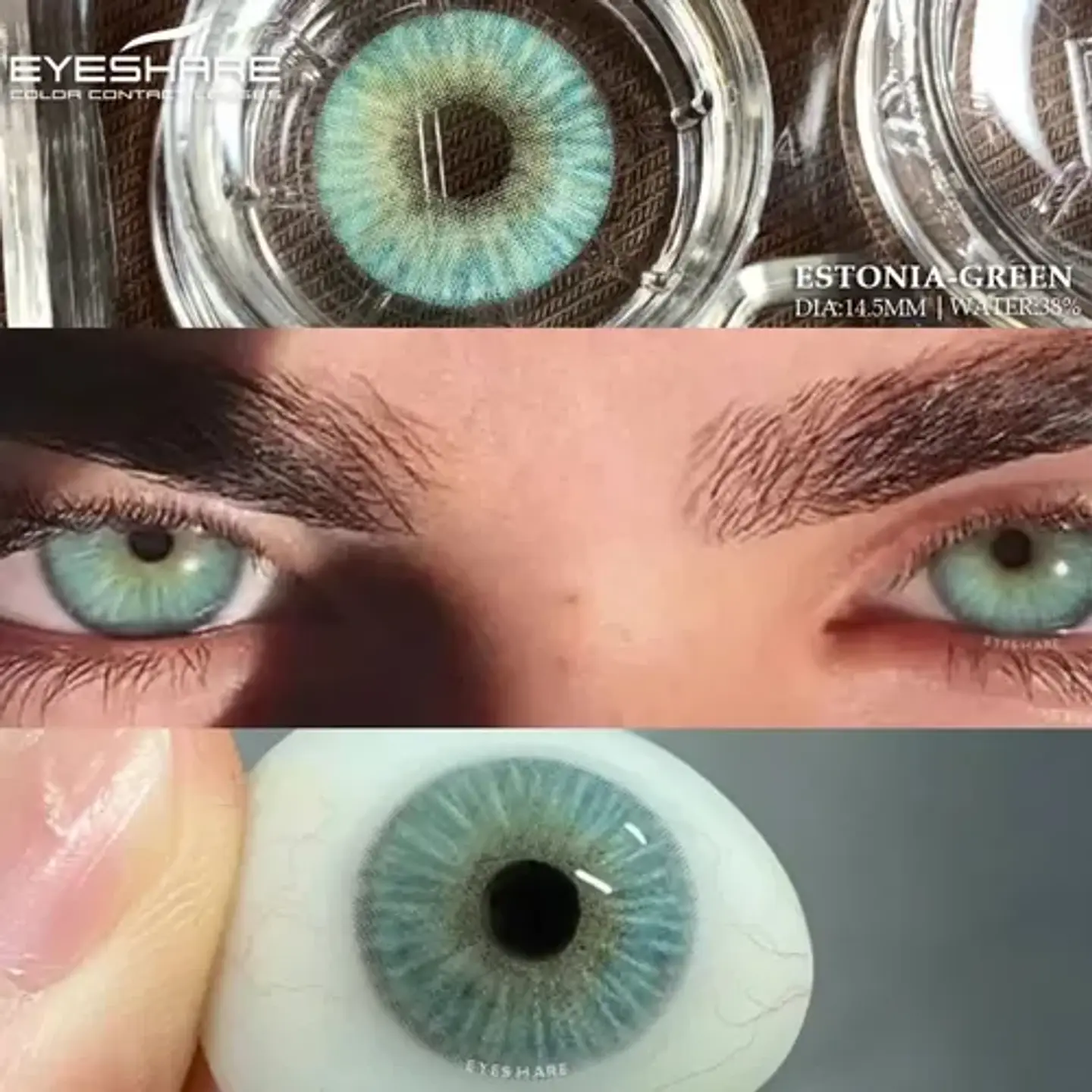 Lentes De Contacto Naturales Estonia Green Líquido Y Estuche 4