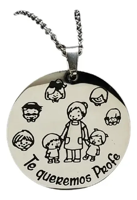 Collar Profesora Maestra Tía Colegio + Caja Regalo Joyas