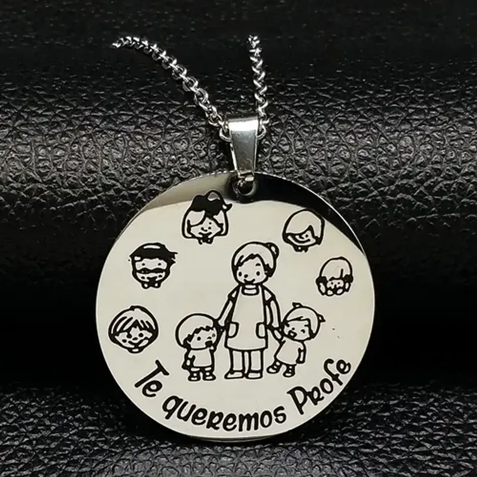 Collar Profesora Maestra Tía Colegio + Caja Regalo Joyas 2