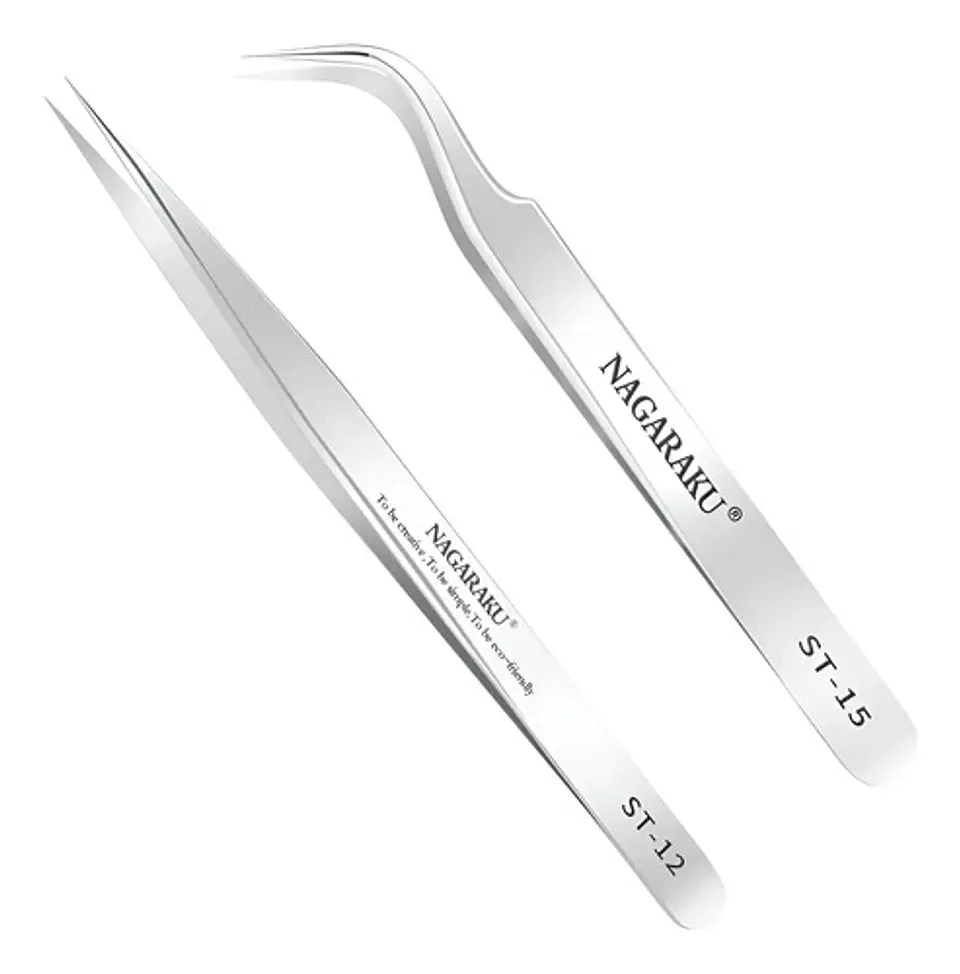 Pinzas Extensiones Pestañas Curva Recta Nagaraku St-12 St-15 1
