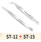 Pinzas Extensiones Pestañas Curva Recta Nagaraku St-12 St-15 - Miniatura 2