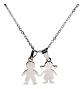 Cadena Colgante Familia Pareja Niño Niña Hijos + Caja Regalo - Miniatura 1