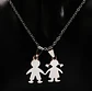 Cadena Colgante Familia Pareja Niño Niña Hijos + Caja Regalo - Miniatura 2
