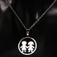 Cadena Colgante Familia Pareja Niño Niña Hijos + Caja Regalo - Miniatura 5