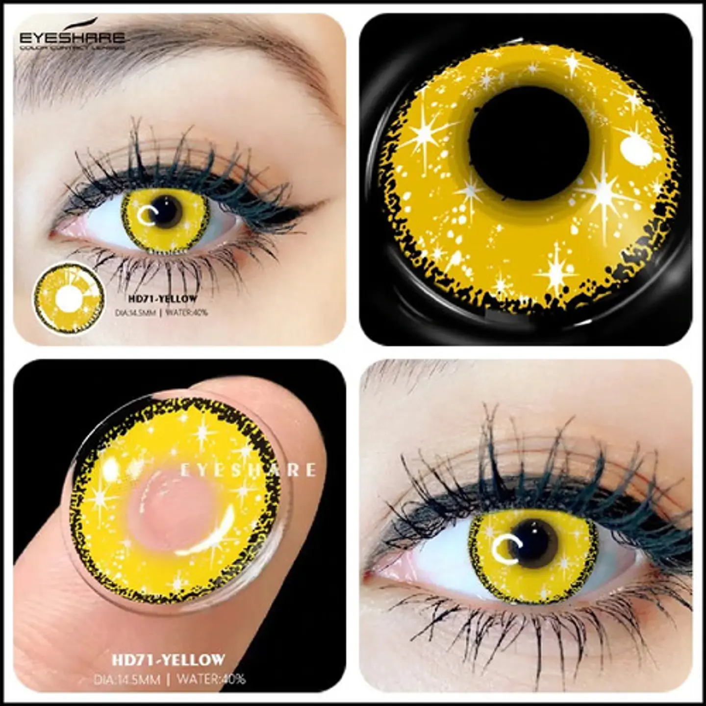 Lentes Contacto Cosplay Halloween Fantasía+ Liquido+ Estuche 7