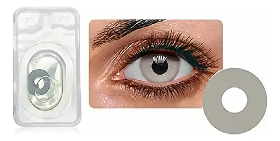 Lentes Contacto Cosplay Halloween Fantasía+ Liquido+ Estuche 12