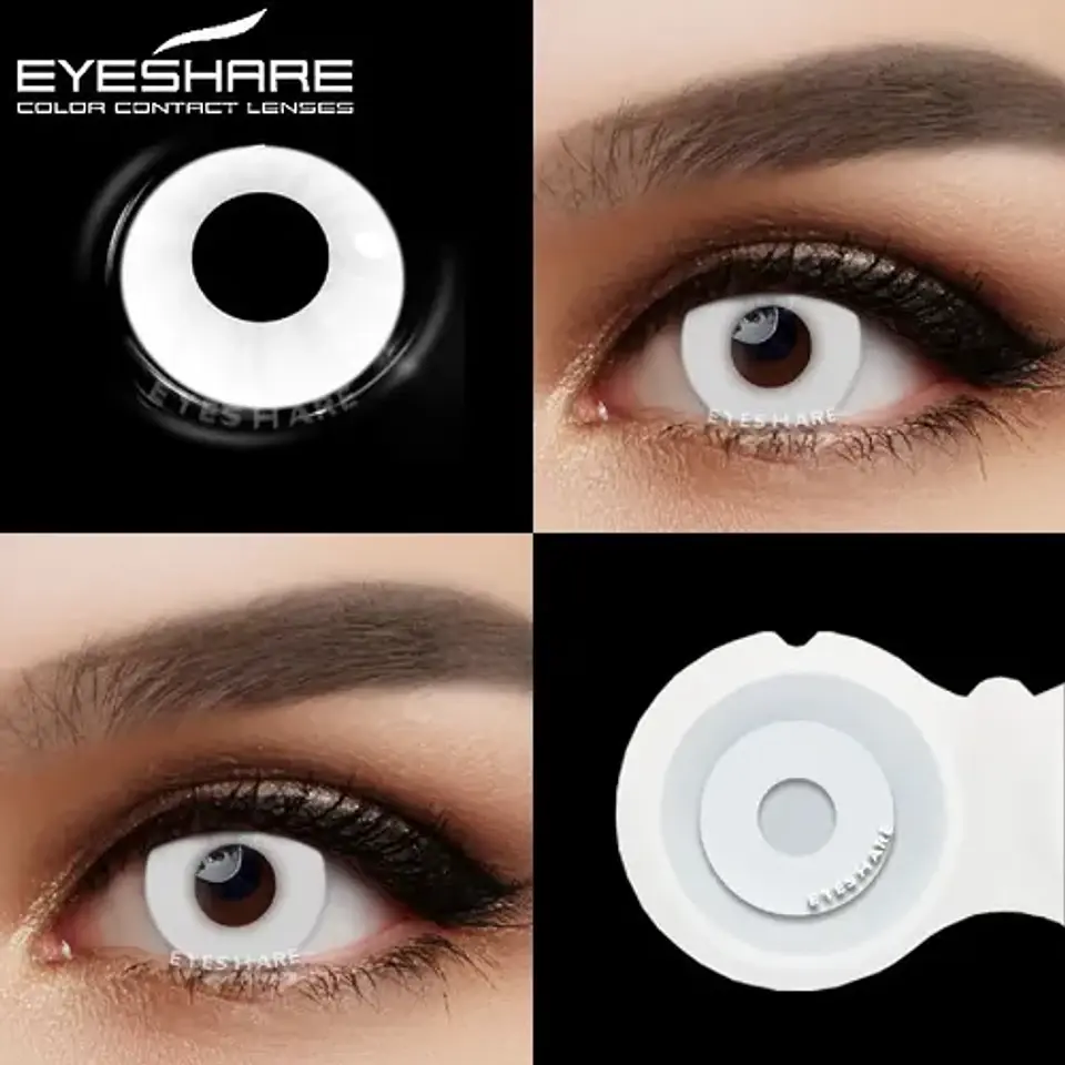 Lentes Contacto Cosplay Halloween Fantasía+ Liquido+ Estuche 16