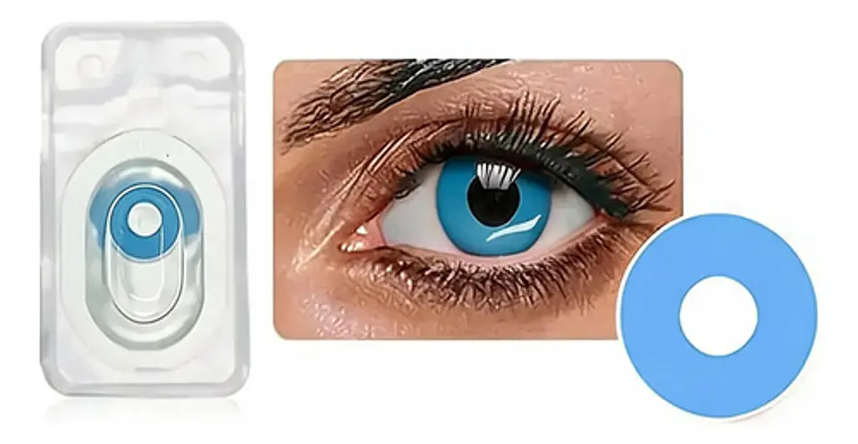 Lentes Contacto Cosplay Halloween Fantasía+ Liquido+ Estuche 21