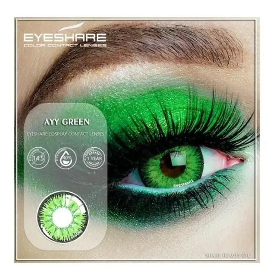 Lentes Contacto Cosplay Halloween Fantasía+ Liquido+ Estuche 29