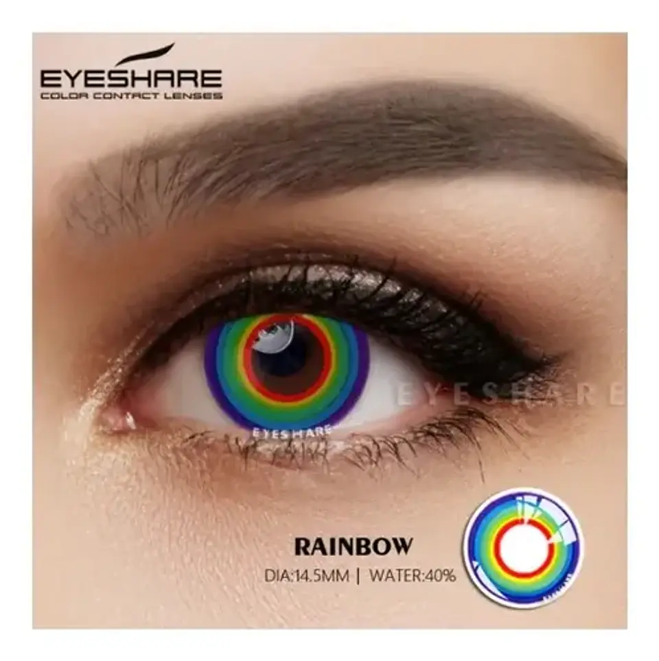 Lentes Contacto Cosplay Halloween Fantasía+ Liquido+ Estuche 33