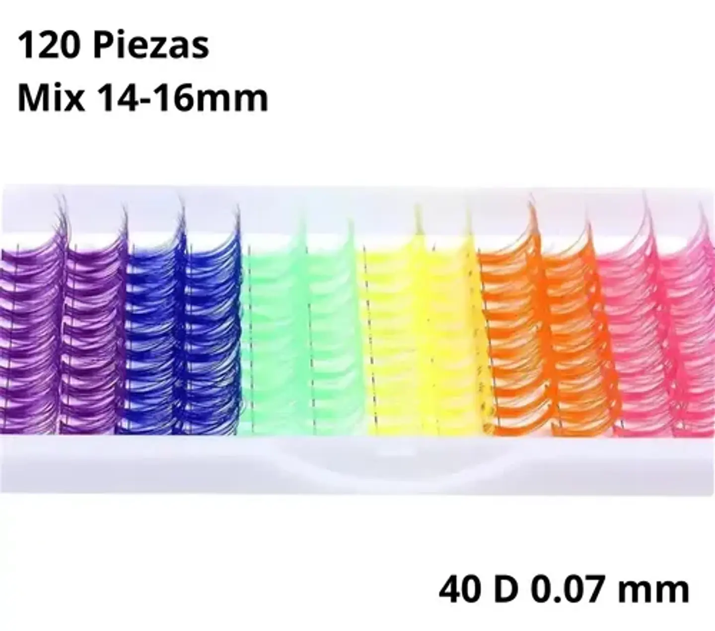 Pestañas Postizas Colores Extensiones Racimo Por Punto 2