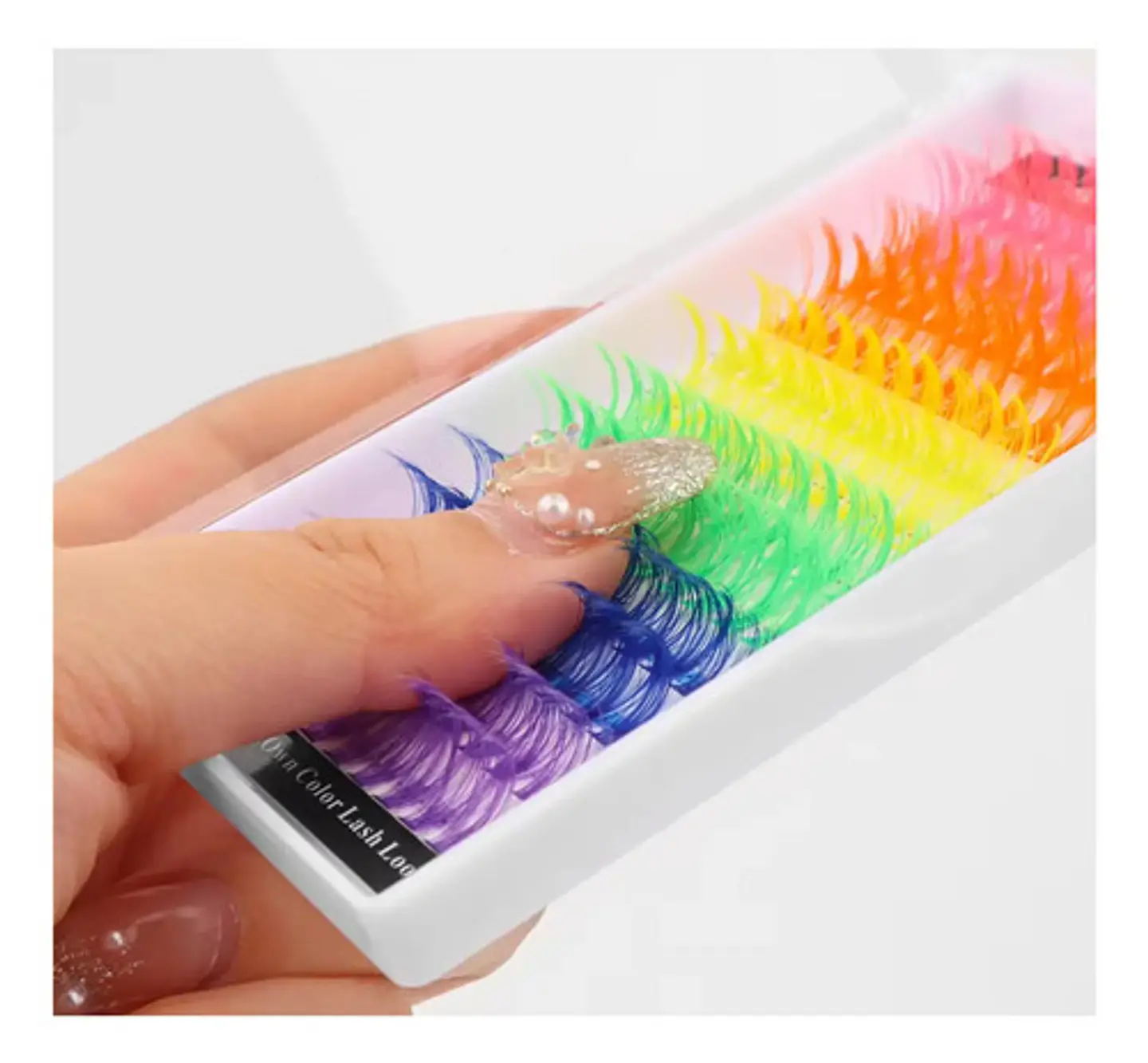 Pestañas Postizas Colores Extensiones Racimo Por Punto 5