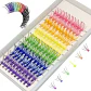 Pestañas Postizas Colores Extensiones Racimo Por Punto - Miniatura 6