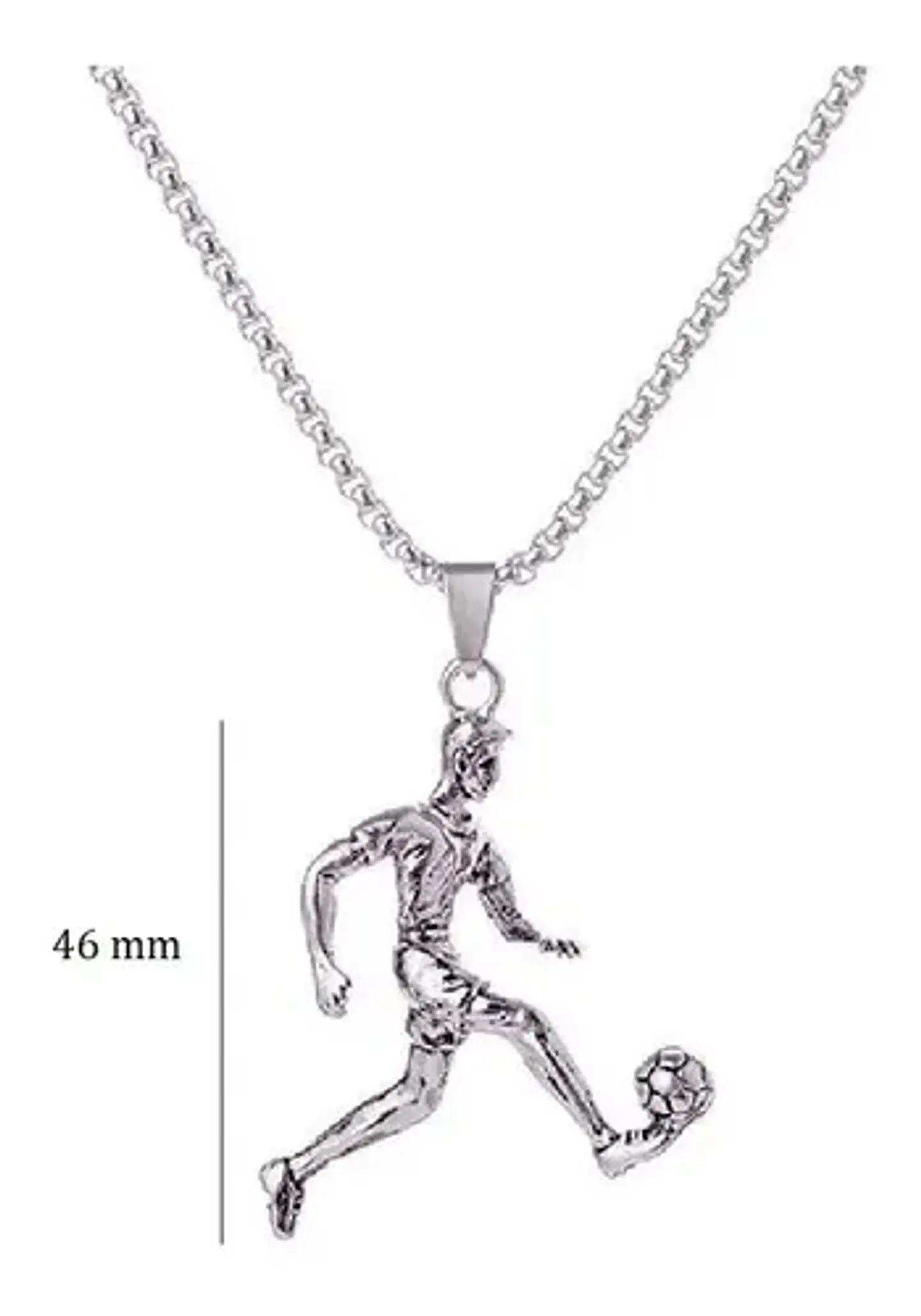 Collar Fútbol Cadena Colgante Hombre + Bolsa Regalo Joyas 4
