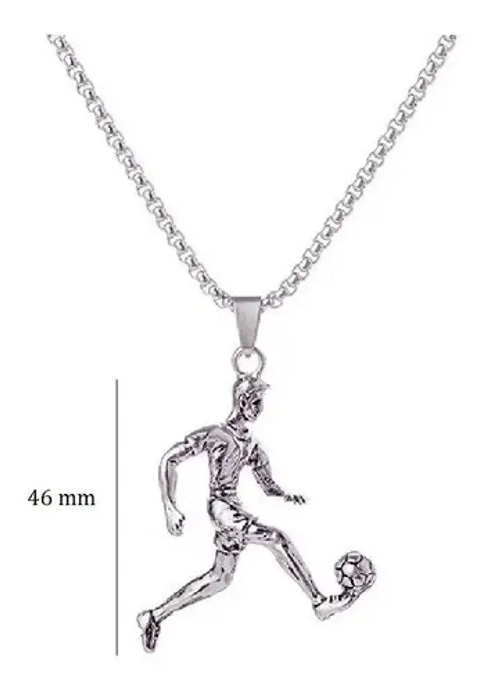 Collar Fútbol Cadena Colgante Hombre + Bolsa Regalo Joyas 4