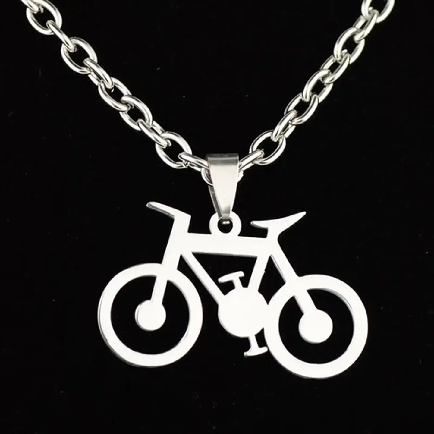 Collar Bicicleta Hombre Niño Papá Amigo + Bolsa Regalo Joyas 2