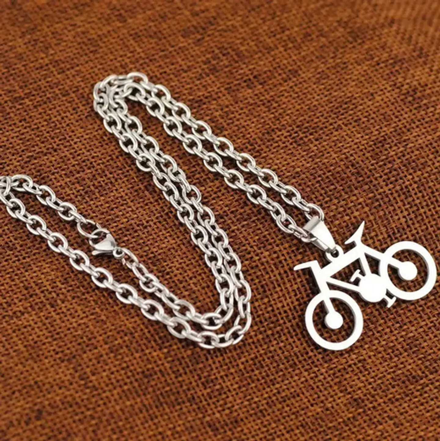 Collar Bicicleta Hombre Niño Papá Amigo + Bolsa Regalo Joyas 4