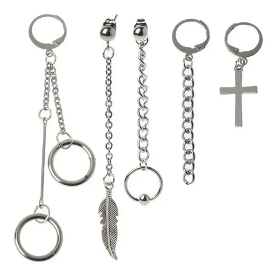 Aros Pendientes Kpop + Bolsa De Terciopelo Regalo  1