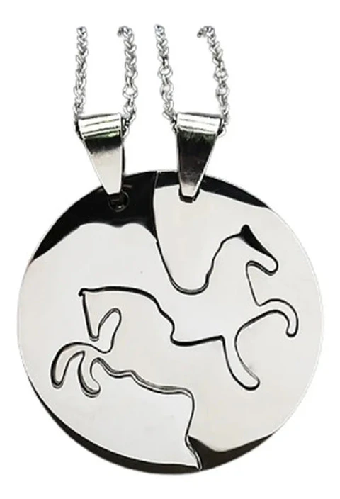 Collares Caballos Amor Enamorados Pareja + Caja Regalo Joyas
