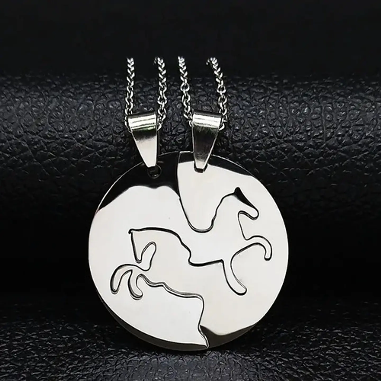 Collares Caballos Amor Enamorados Pareja + Caja Regalo Joyas 2