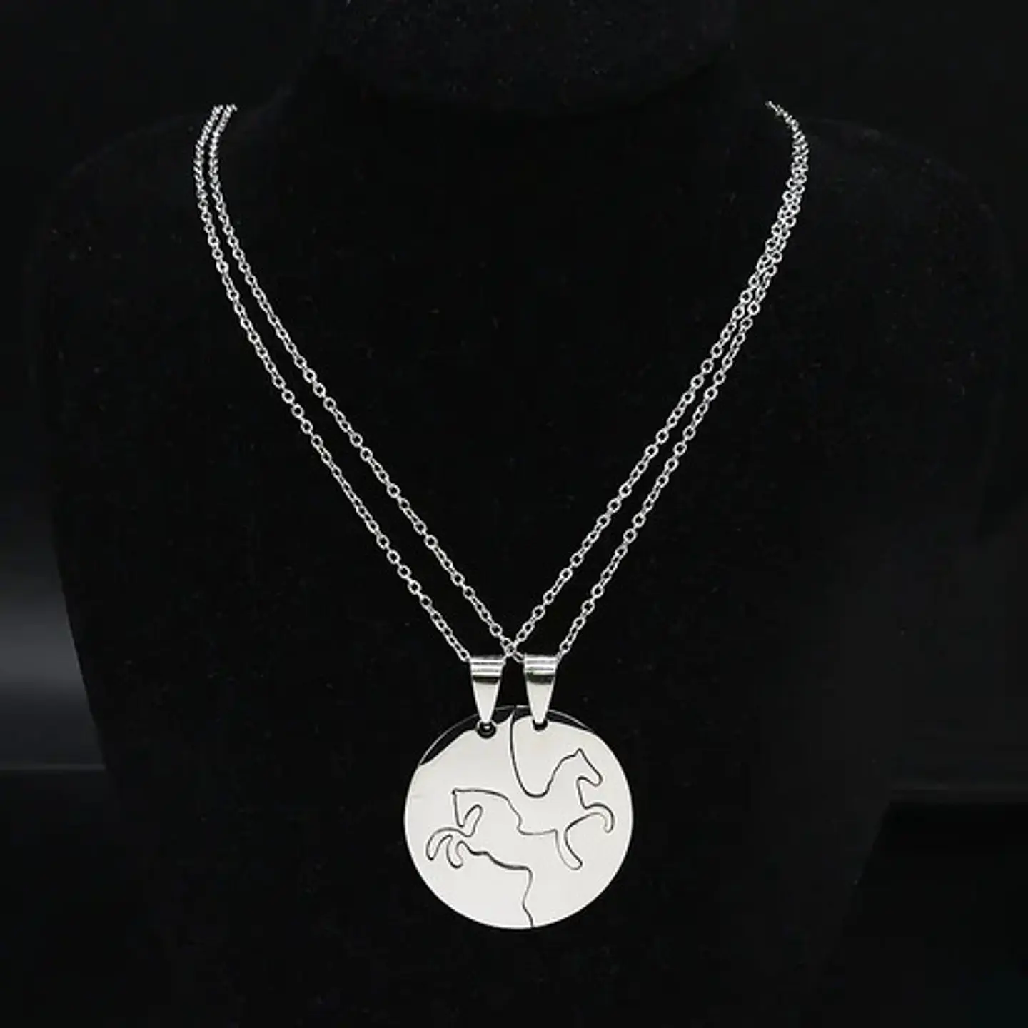 Collares Caballos Amor Enamorados Pareja + Caja Regalo Joyas 5