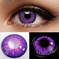 Lentes Contacto Morado Cosplay Halloween +liquido +estuche - Miniatura 2