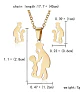 Conjunto Cadena Colgante Y Aros Madre E Hijo Corazón Regalo - Miniatura 8