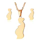 Conjunto Cadena Colgante Y Aros Madre E Hijo Corazón Regalo - Miniatura 10